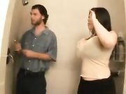 Massive Tits Tittyfucks and Sucks Plumber Cock