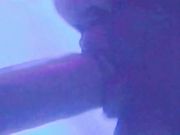 PRACTICING SUCKING HARD LONG COCK.