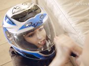 LilusHandjobs - HandJob in Motorcycle Helmet