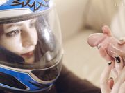 LilusHandjobs - HandJob in Motorcycle Helmet