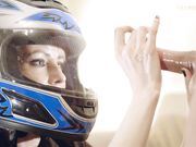 LilusHandjobs - HandJob in Motorcycle Helmet