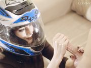 LilusHandjobs - HandJob in Motorcycle Helmet