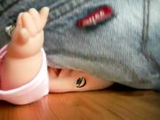 Lady Poison Ivy - Buttcrush Sitting On Toy Doll Near