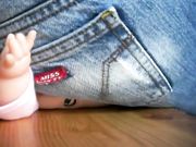 Lady Poison Ivy - Buttcrush Sitting On Toy Doll Near