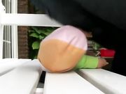 Lady Poison Ivy - Buttcrush Sitting On Toy Doll Outside