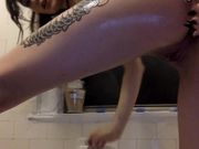 Natasha Grey - Bath Time Fucking My Ass For Daddy