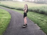 Natasha Grey - First Public Creampie For Sk8er Girl