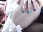 Natasha Grey - Tatted Hentai Girl Takes Monster DP