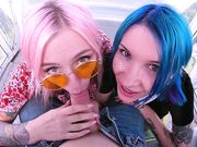 Leah Meow - Rysky Blowjob On Ferris Wheel