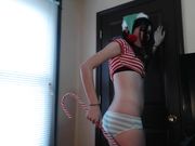Annabelle Bestia Christmas Elf Candycane Maturbation