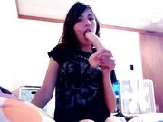 Annabelle Bestia Sloppy Blowjob On Dildo