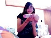 Annabelle Bestia Sloppy Blowjob On Dildo