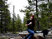 misskittymoon - Horny Redheads Creampie In The Woods
