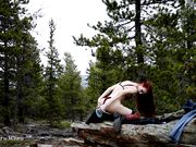 misskittymoon - Horny Redheads Creampie In The Woods