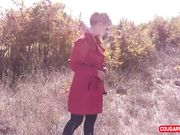 Doris Dawn - Doris Pees In The Puszta. Wild Cougar Out In Nature