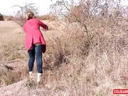 Doris Dawn - Doris Pees In The Puszta. Wild Cougar Out In Nature