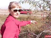 Doris Dawn - Doris Pees In The Puszta. Wild Cougar Out In Nature