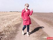 Doris Dawn - Doris Pees In The Puszta. Wild Cougar Out In Nature