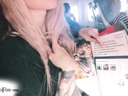 Red Fox - Blonde Masturbate Pussy In The Airplane Hot Solo