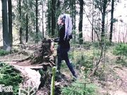 Red Fox - Outdoors Blowjob Teenage Nympho In The Forest Gets Cum On Face Red Fox