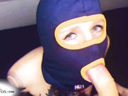 Red Fox - Sexy Masked Girl Suck Guy S Cock And Jerk Off After Robber Game