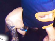 Red Fox - Sexy Masked Girl Suck Guy S Cock And Jerk Off After Robber Game