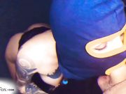Red Fox - Sexy Masked Girl Suck Guy S Cock And Jerk Off After Robber Game