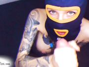 Red Fox - Sexy Masked Girl Suck Guy S Cock And Jerk Off After Robber Game