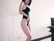 PussycatMoz - Brunette Bodysuit Strip Tease