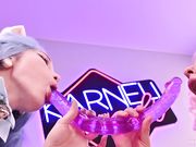 Karneli_Bandi - Two Cats And A Double Dildo In All Holes