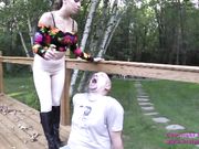 Sasha Foxxx — Bitchy Rider Uses Her Human Ash Tray