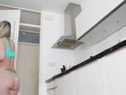 Helena Lana - Making Breakfast With Orange In Her Ass