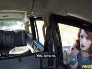 Alex Harper FakeTaxi American foxy redhead fucked in UK taxi