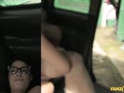 Ava Dalush - FakeTaxi Brunette with glasses pays the price for being rude