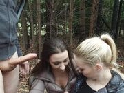 Lucy-Cat - MyDirtyHobby.com  Sexy Blonde and Hot Brunette have a threesome in a rooftop tent with stud