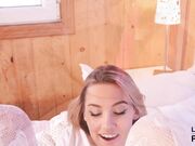 Kristina Sweet - Blowjob And Masturbation From A Beautiful Girl In White Stockings