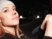 Kristina Sweet - Blowjob Outdoors In Winter. I Warm His Cock With My Mouth And Swallow Cum