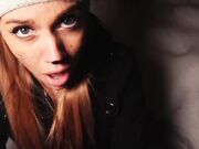 Kristina Sweet - Blowjob Outdoors In Winter. I Warm His Cock With My Mouth And Swallow Cum