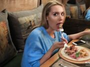 Kristina Sweet - Public Blowjob Under The Table In The Restaurant. Cum In Mouth.
