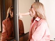 Kristina Sweet - An Unexpected Dick Came Out Of The Cupboard. Double Sloppy Blowjob