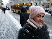 Kristina Sweet - Public Blowjob He Cum In My Mouth In The Toilet In A Restaurant