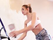 Kristina Sweet - Rough Sex With A Young Girlfriend During Home Repair