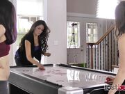 LostBets -  Strip Air Hockey with Big Tits vs Little Tits