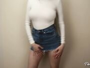 DickForLily - CHARMING GIRL SENSUALLY MASTURBATING NEAR THE WALL