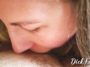 DickForLily - HOT BLOWJOB FROM COLLEGE GIRLS CLOSE UP - THROATPIE -