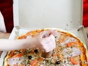 DickForLily - Over a Slice of Pizza she Sensitively Examines my Foreskin and Sucks Cock