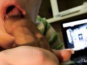 DickForLily - Rubbing Sloppy Foreskin Blowjob and Licking Dick Huge Cum-