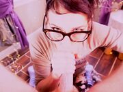 Keri Berry - Quickie BJ With Glasses & Cum In Mouth