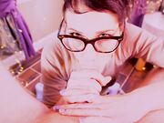 Keri Berry - Quickie BJ With Glasses & Cum In Mouth