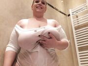 Sweetheartmiabbw - Wet White Top Giant Boobs 